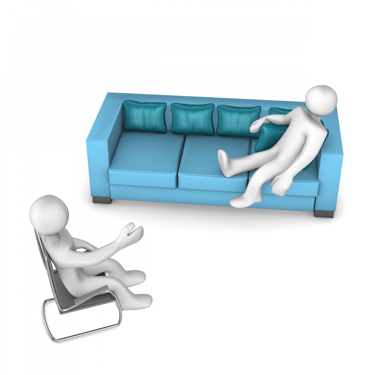 kh pp stick figures blue therapy couch consultation dollar photo