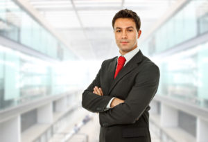 young business man portrait at the office