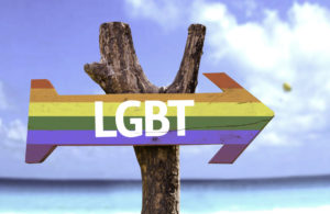 LGBT wood sign deposit photo