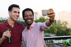 Two gay male friends