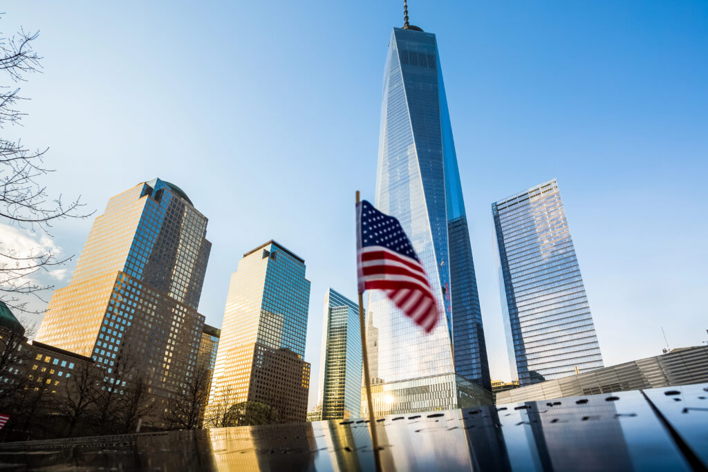 Manhattan, New York, April 10, 2016. One World Trade Center (also known as 1 World Trade Center, One WTC 1 and WTC, the current building was dubbed the "Freedom Tower" During initial basework) is the main building of the rebuilt World Trade Center co