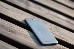 Phone lying face down 